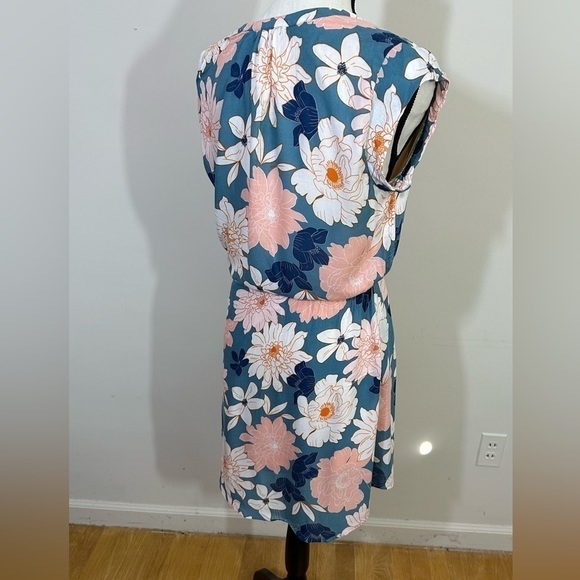 DR 2 sz med dress sheer overlay with a full lining  Very pretty floral - Picture 6 of 12